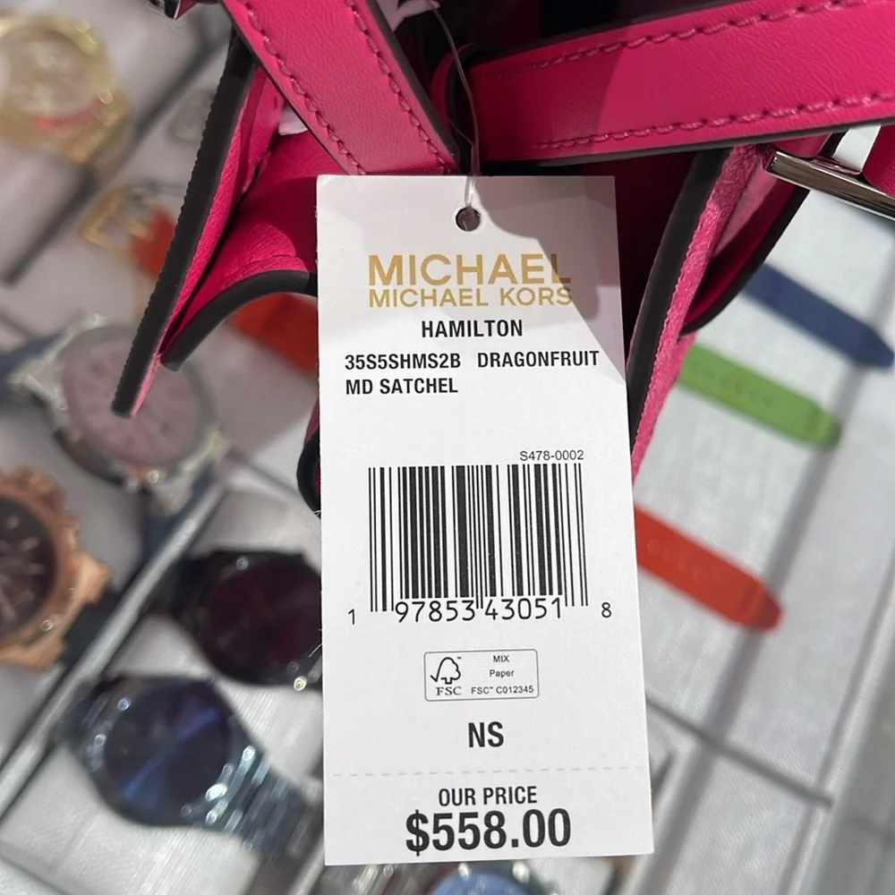 Michael Kors Hamilton Medium Signature Logo Satchel
Dragonfruit
NWT - Picture 15 of 16